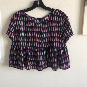 Re: Named ruffle crop, size M